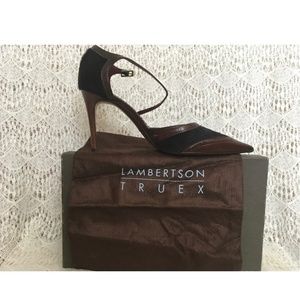 NIB Lambertson Truex Pony Hair & Leather Pumps